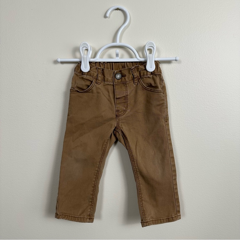 SOLD - H&M Light Brown Straight Fit Pants 6-9M